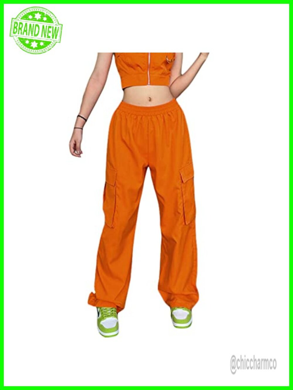 Women's Baggy Cargo Pants Polyester Wide Leg Halloween Party Cosplay